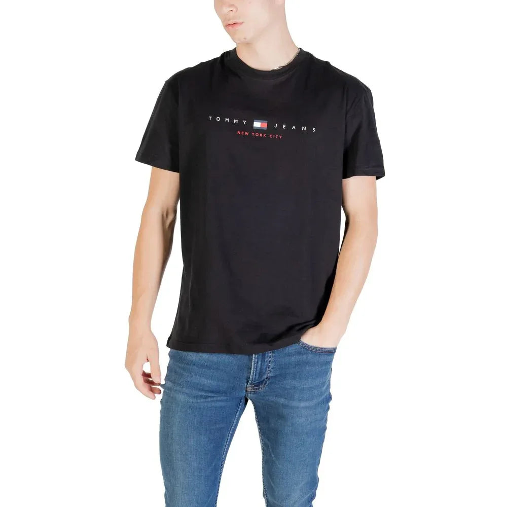 Tommy Hilfiger Jeans Black Recycled Cotton T-Shirt - Zeiniez