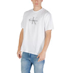 Calvin Klein Jeans White Cotton T-Shirt - Zeiniez