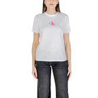 Calvin Klein Jeans White Cotton T-Shirt - Zeiniez