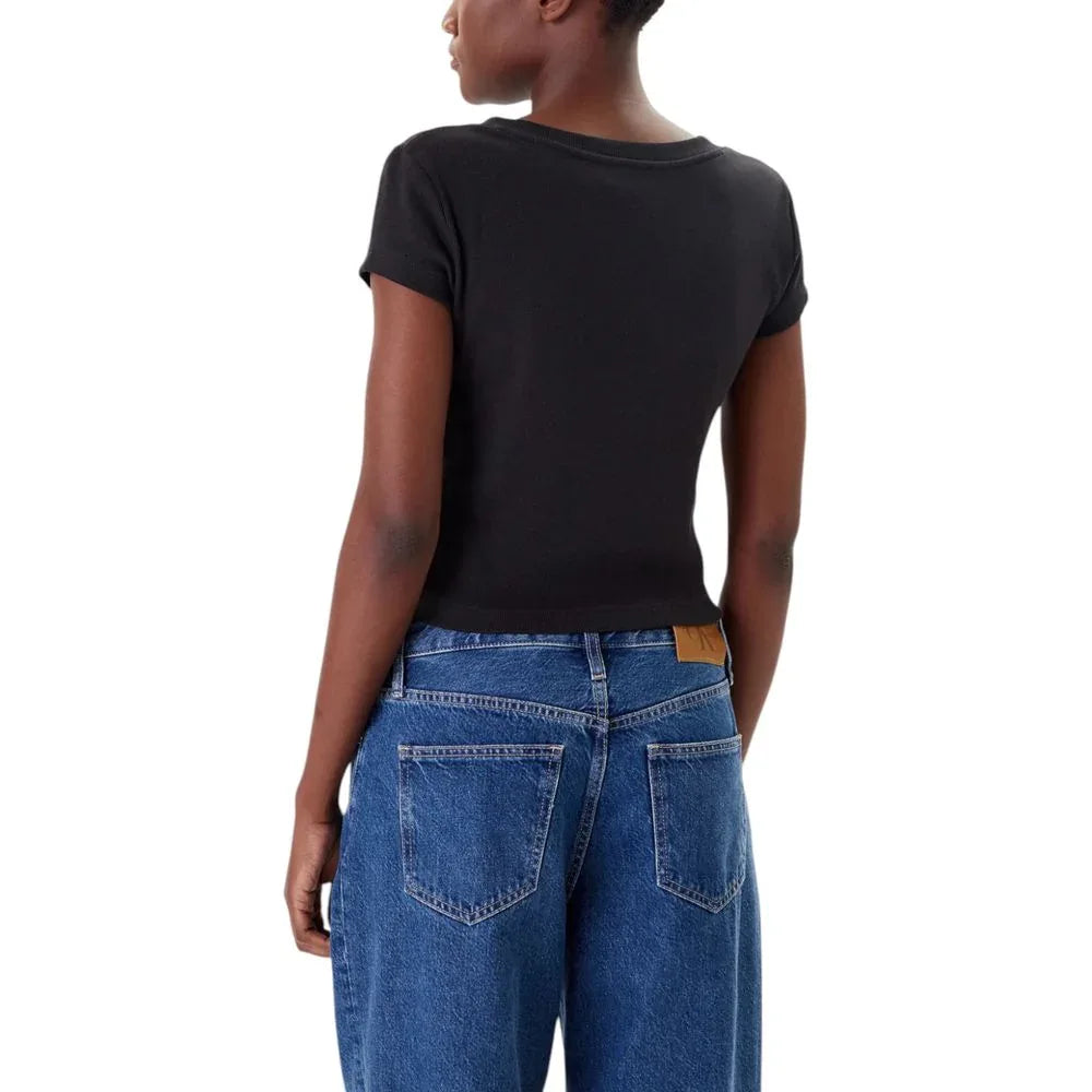 Calvin Klein Jeans Black Cotton T-Shirt - Zeiniez