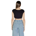 Tommy Hilfiger Jeans Black Cotton T-Shirt - Zeiniez