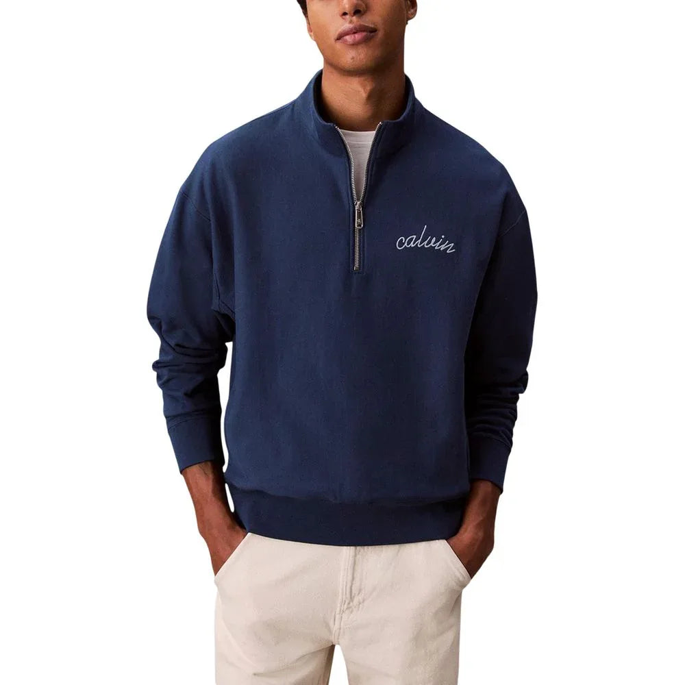 Calvin Klein Jeans Blue Cotton Sweatshirt