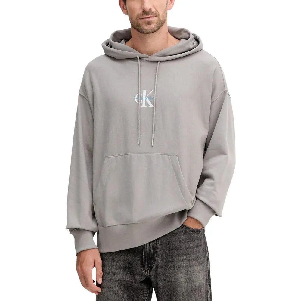 Calvin Klein Jeans Gray Cotton Hoodie - Zeiniez