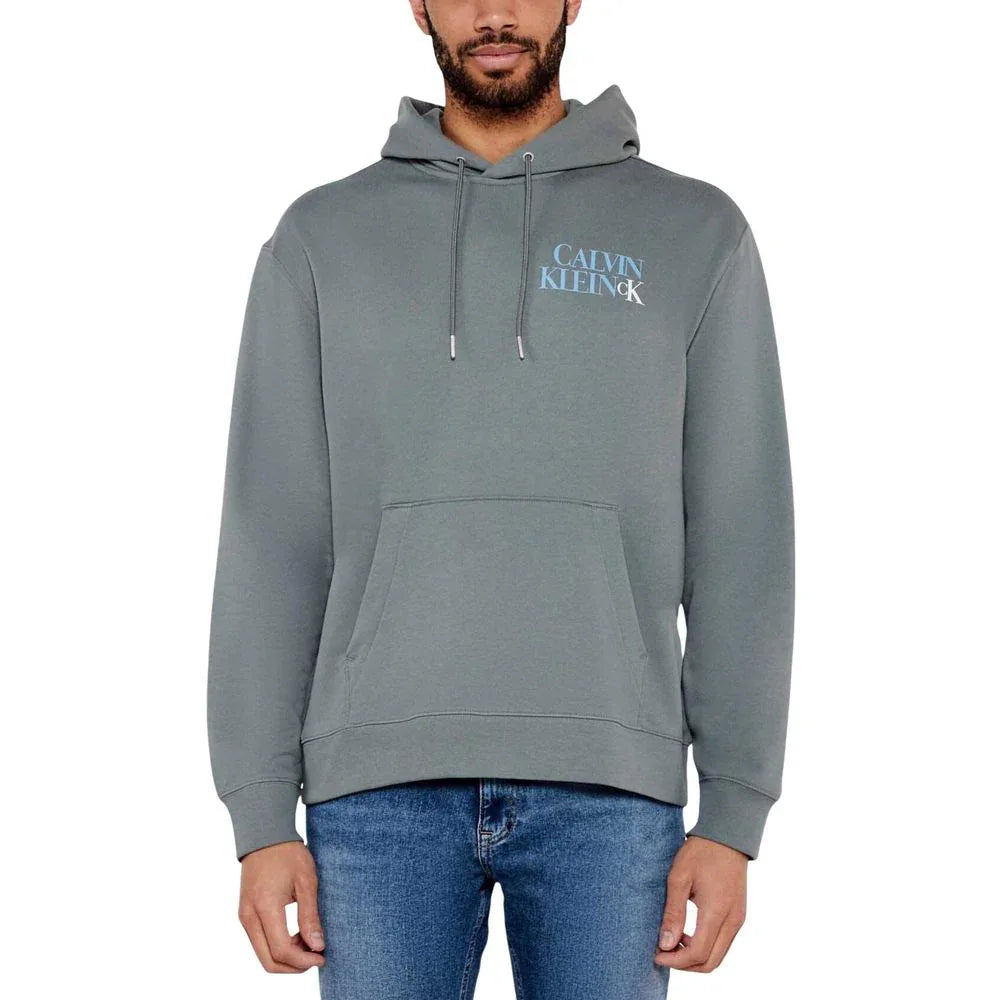Calvin Klein Jeans Gray Cotton Hoodie - Zeiniez