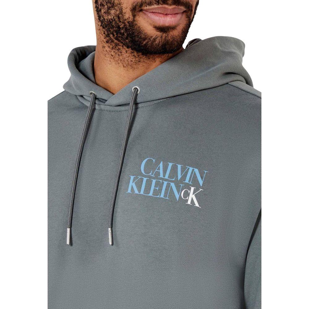 Calvin Klein Jeans Gray Cotton Hoodie - Zeiniez