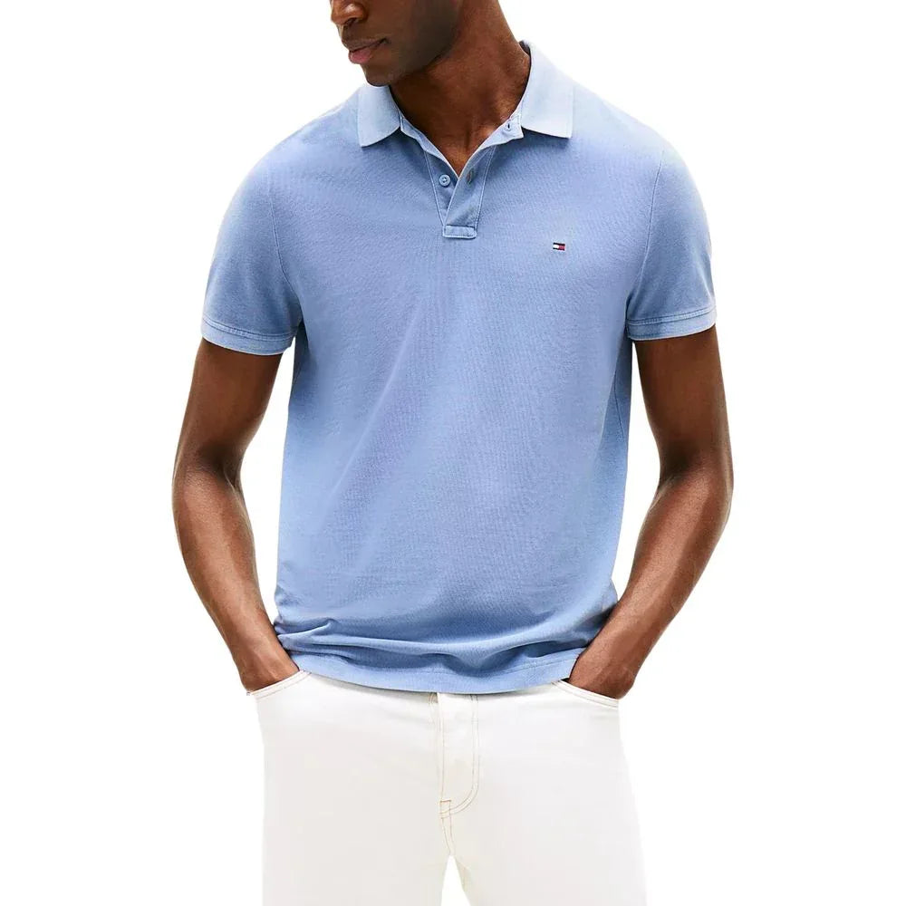 Tommy Hilfiger Blue Cotton Polo Shirt - Zeiniez