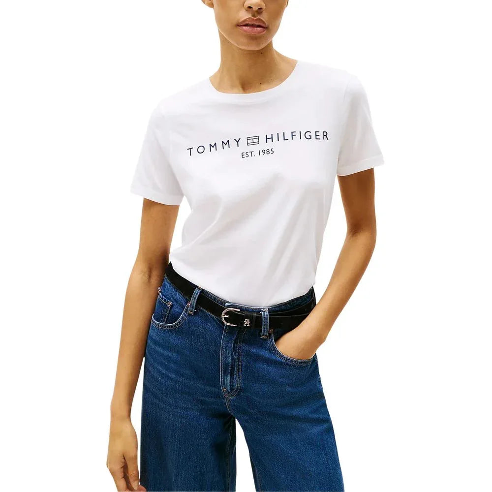 Tommy Hilfiger White Recycled Cotton T-Shirt - Zeiniez