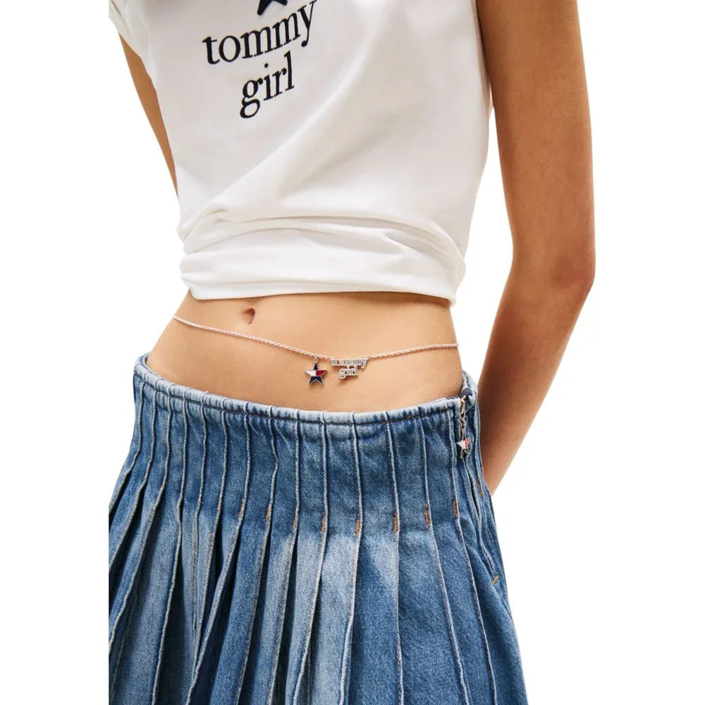 Tommy Hilfiger Jeans Blue Recycled Cotton Mini Skirt - Zeiniez