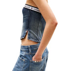 Tommy Hilfiger Jeans Blue Recycled Cotton Top