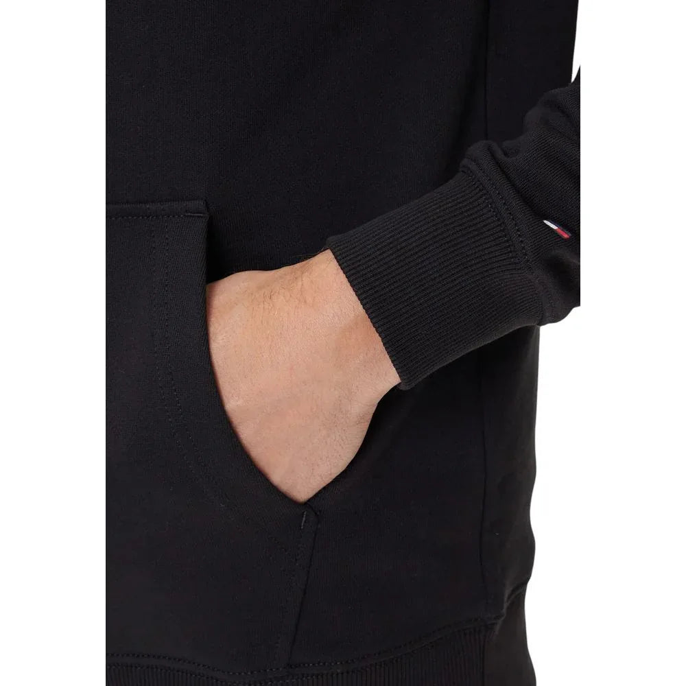 Tommy Hilfiger Black Recycled Cotton Hoodie - Zeiniez