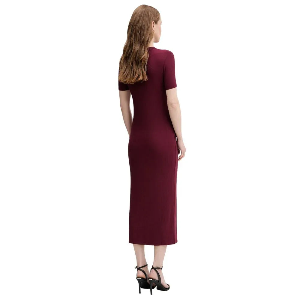 Calvin Klein Jeans Bordeaux Modal Long Dress - Zeiniez