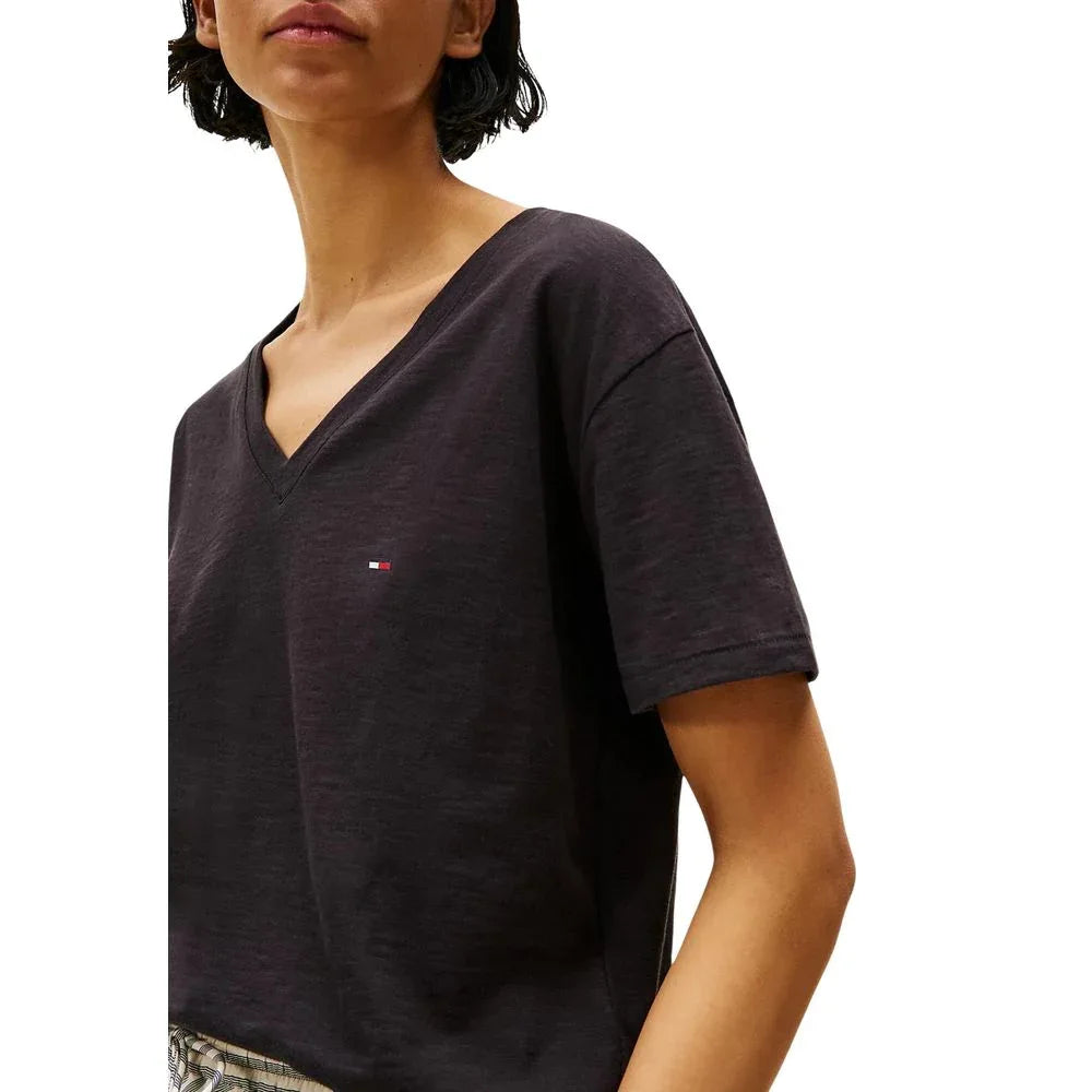 Tommy Hilfiger Black Organic Cotton T-Shirt - Zeiniez