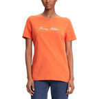 Tommy Hilfiger Orange Recycled Cotton T-Shirt - Zeiniez