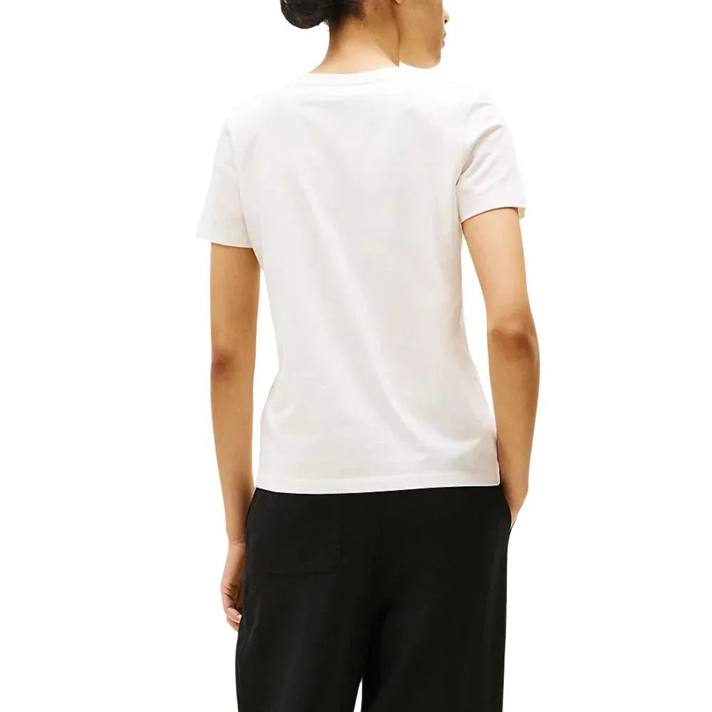 Tommy Hilfiger Beige Recycled Cotton T-Shirt - Zeiniez