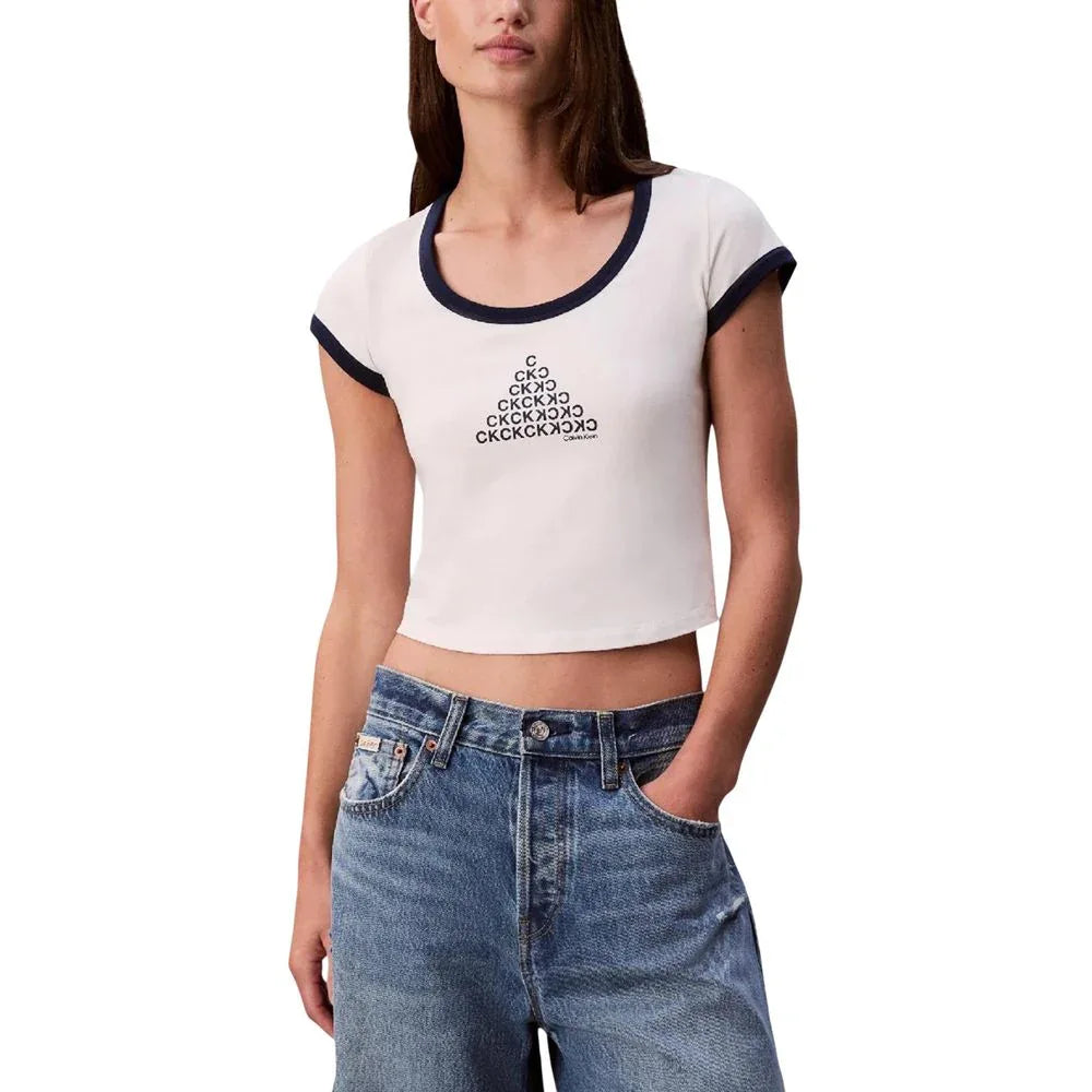 Calvin Klein Jeans White Cotton Tank Tops - Zeiniez
