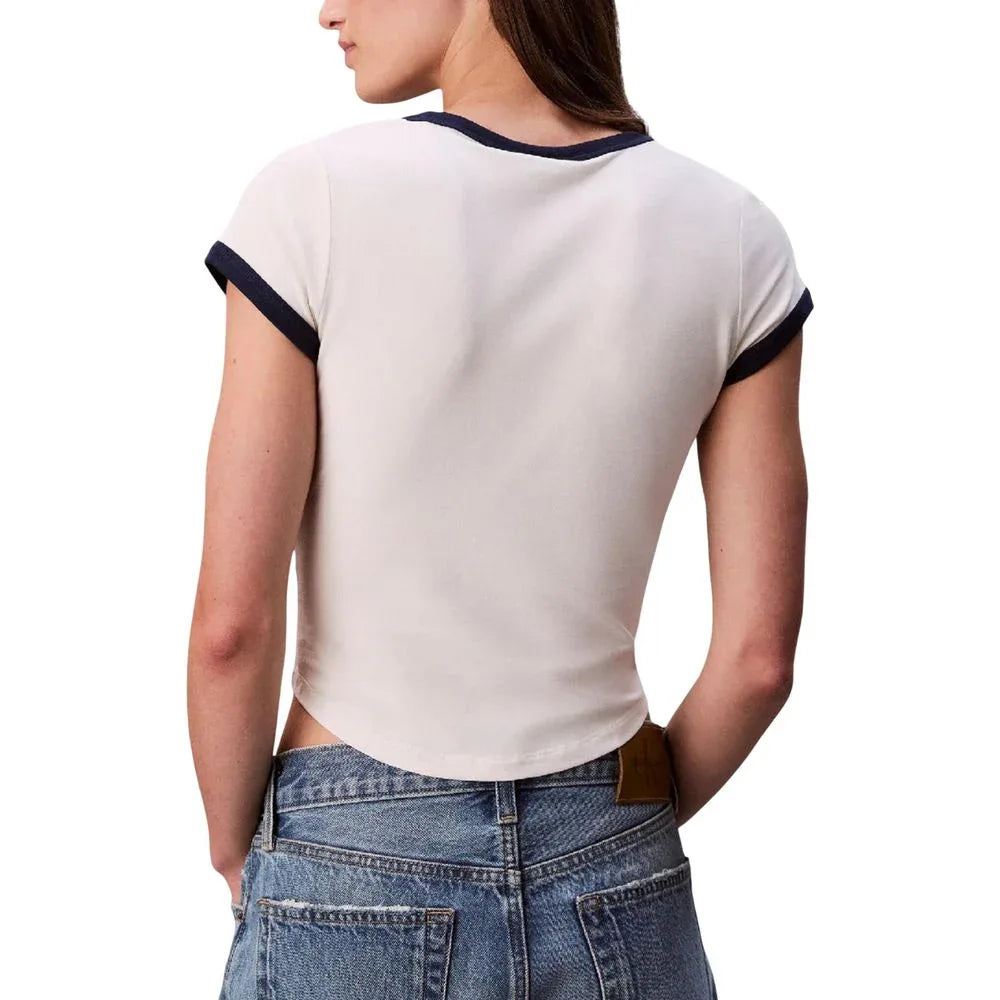 Calvin Klein Jeans White Cotton Tank Tops - Zeiniez