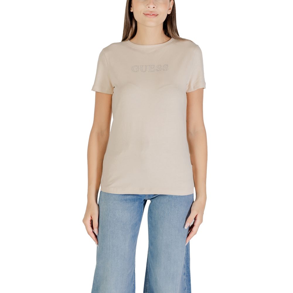 Guess Active Beige Cotton T-Shirt