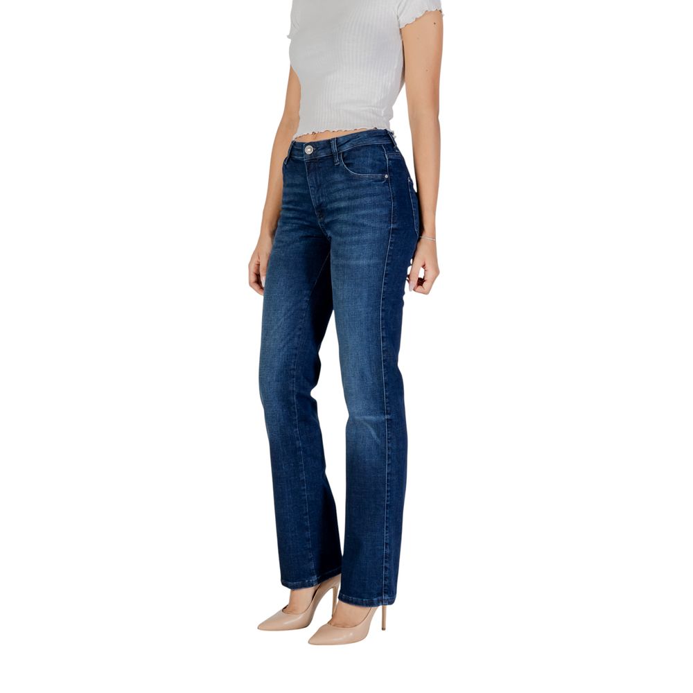Guess Blue Cotton Mom Jeans