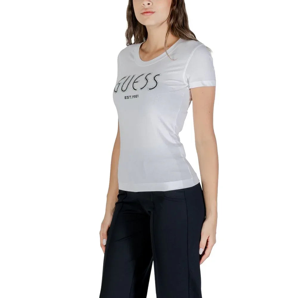 Guess White Cotton T-Shirt - Zeiniez