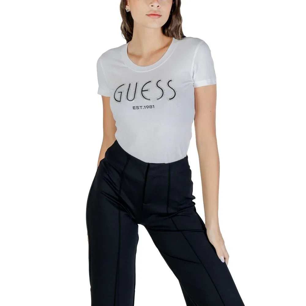 Guess White Cotton T-Shirt - Zeiniez