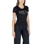 Guess Black Cotton T-Shirt