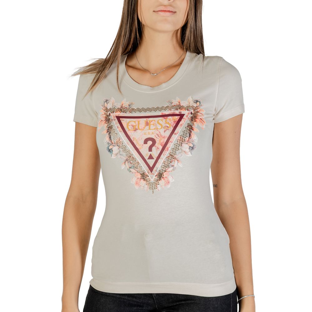 Guess Beige Cotton T-Shirt