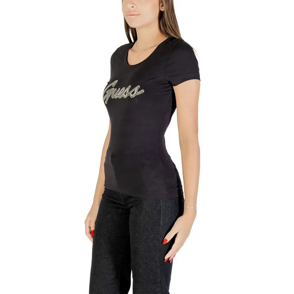 Guess Black Cotton T-Shirt - Zeiniez