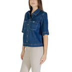 Only Blue Cotton Shortsleeve Shirt - Zeiniez