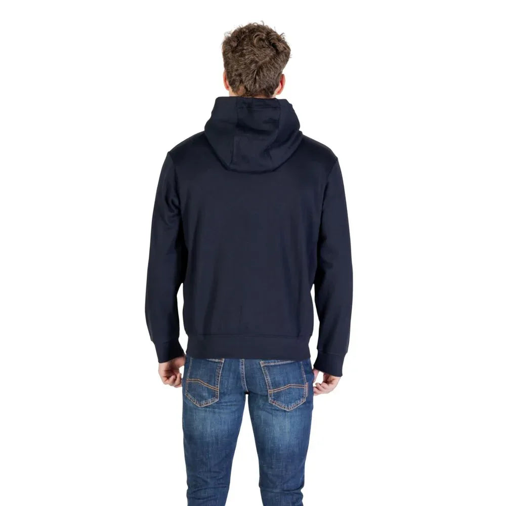 Armani Exchange Blue Cotton Hoodie