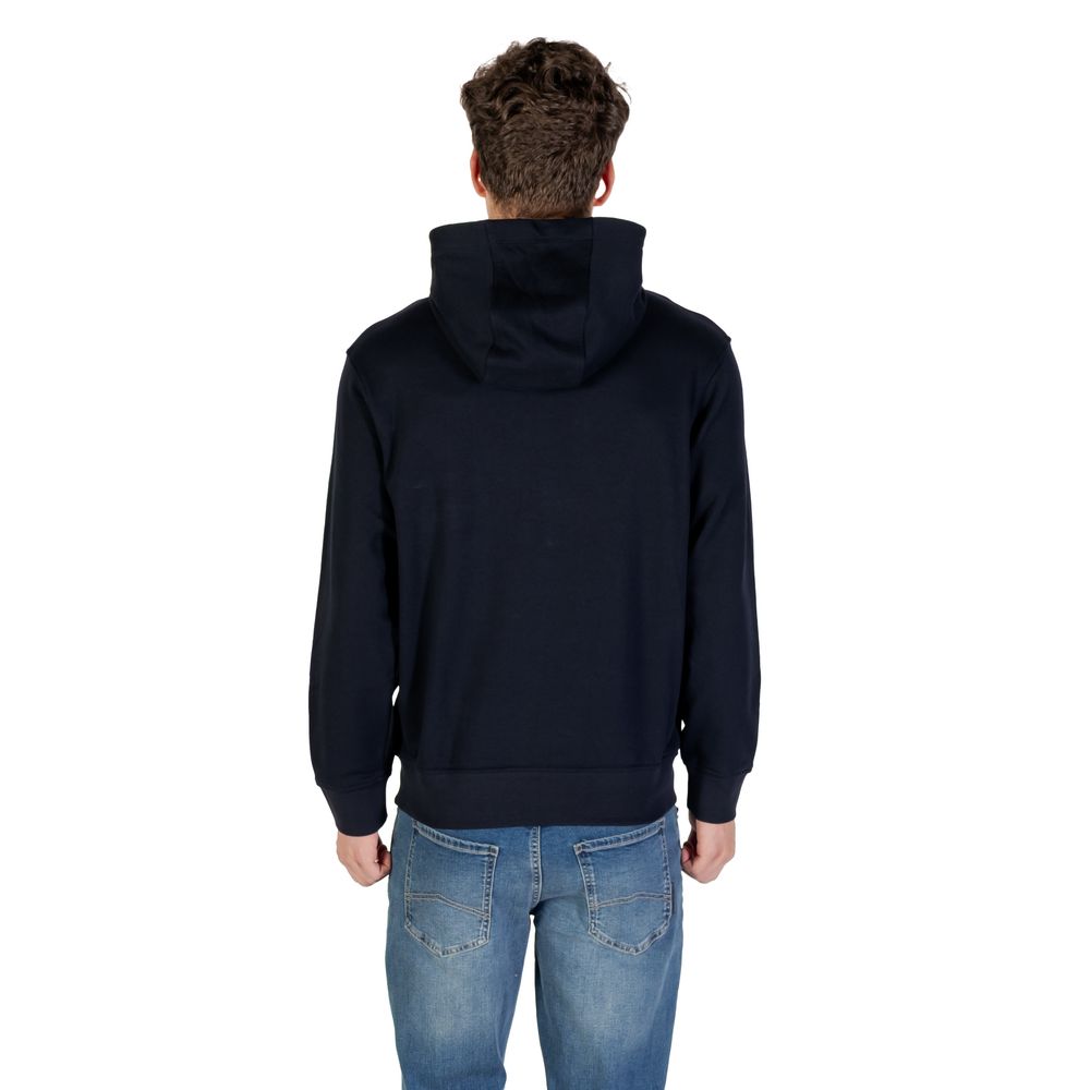 Armani Exchange Blue Cotton Hoodie
