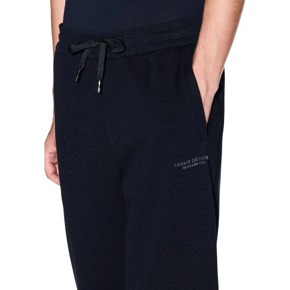 Armani Exchange Blue Cotton Joggers (Workout Pants)