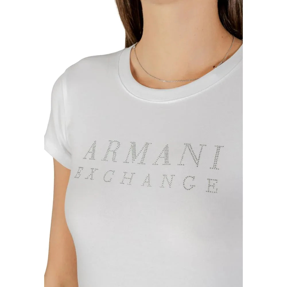 Armani Exchange White Cotton T-Shirt