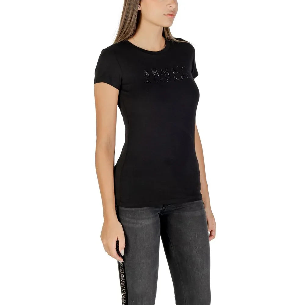 Armani Exchange Black Cotton T-Shirt