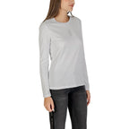 Armani Exchange White Cotton Long Sleeve T-Shirt - Zeiniez