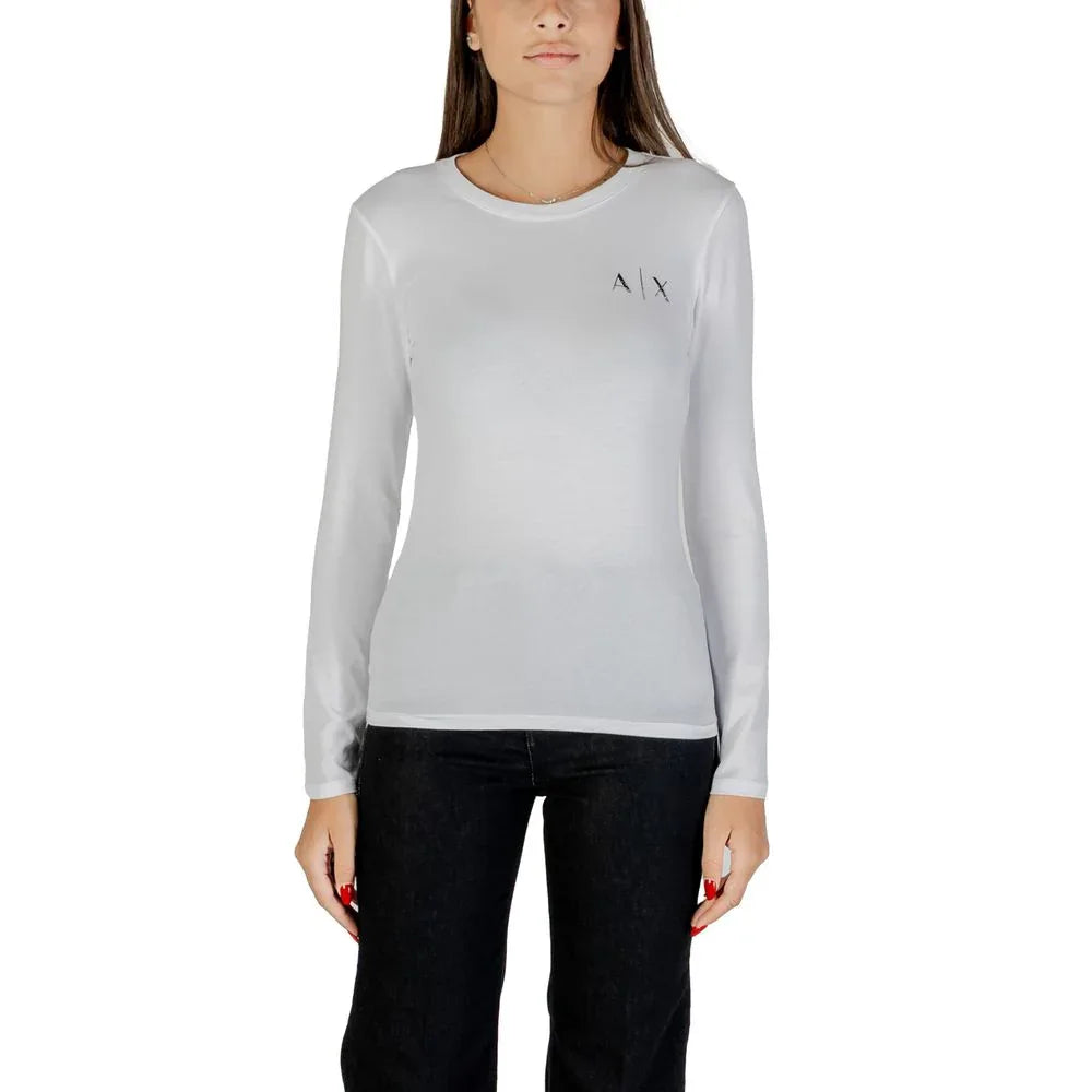 Armani Exchange White Cotton T-Shirt - Zeiniez