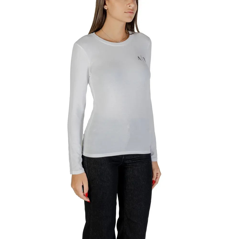 Armani Exchange White Cotton T-Shirt - Zeiniez