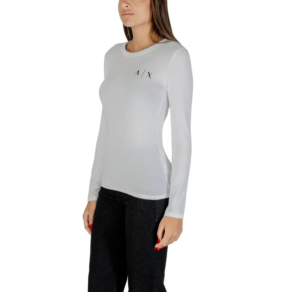 Armani Exchange White Cotton T-Shirt - Zeiniez