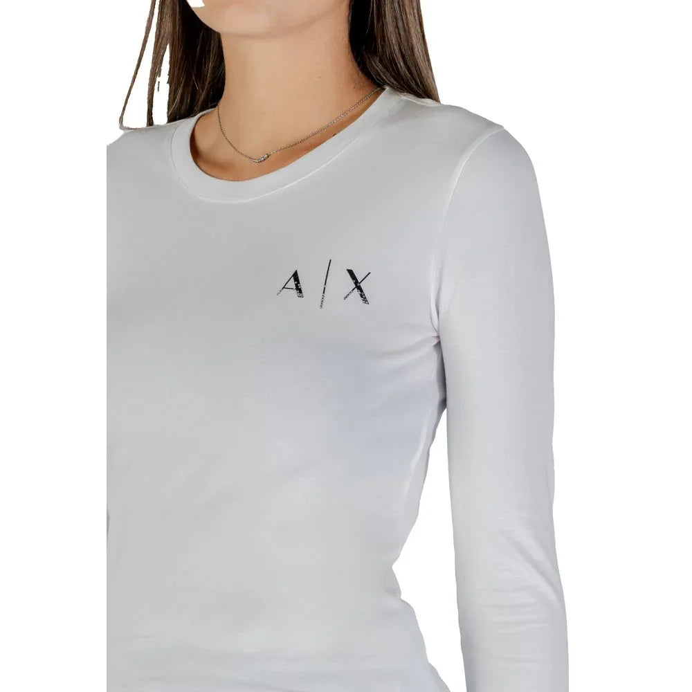 Armani Exchange White Cotton T-Shirt - Zeiniez