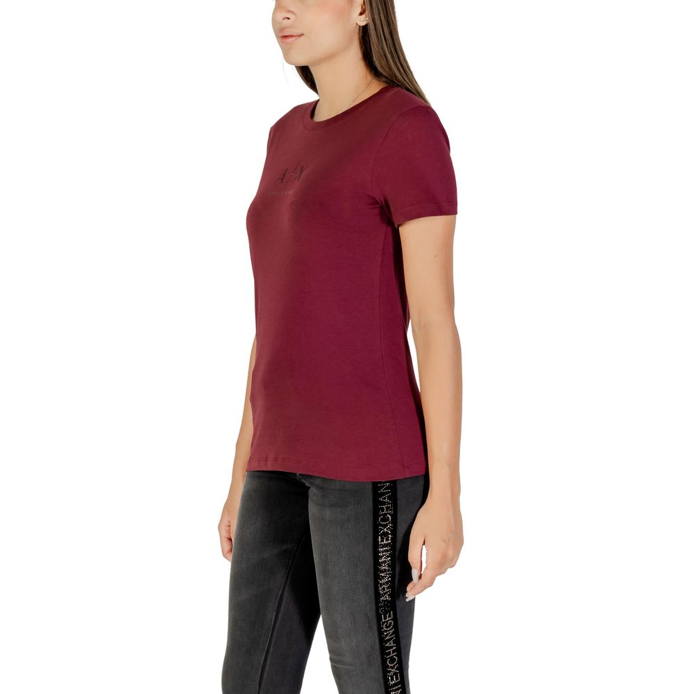Armani Exchange Bordeaux Cotton T-Shirt