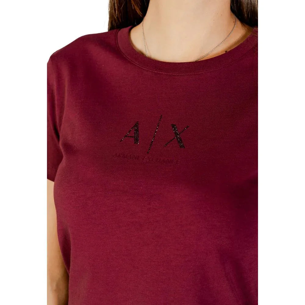 Armani Exchange Bordeaux Cotton T-Shirt
