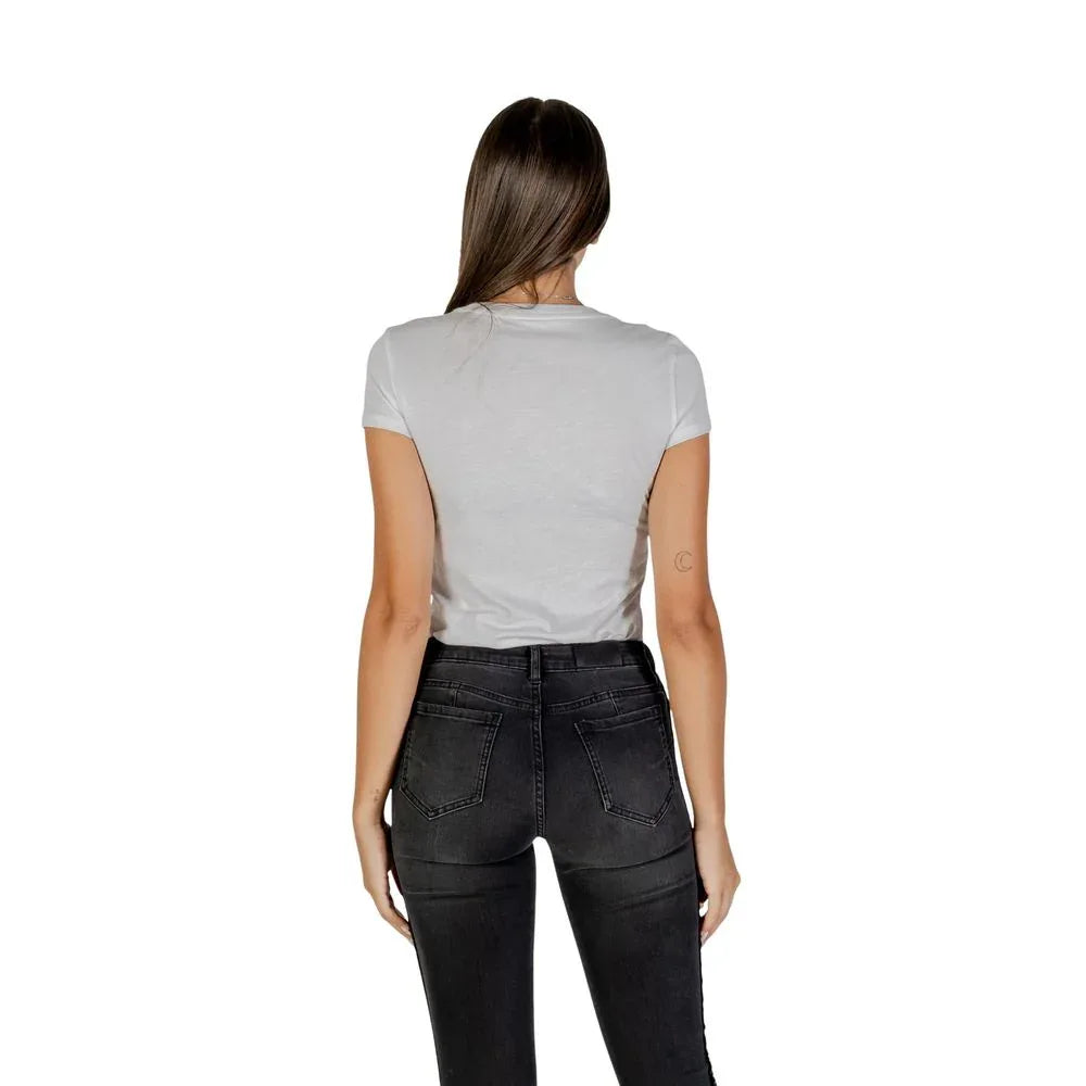 Armani Exchange White Cotton T-Shirt - Zeiniez