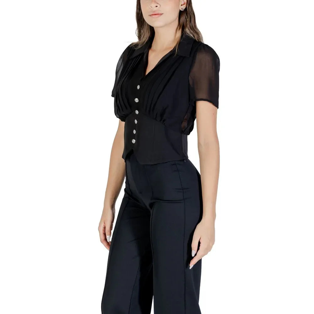 Morgan De Toi Black Polyester Shortsleeve Shirt