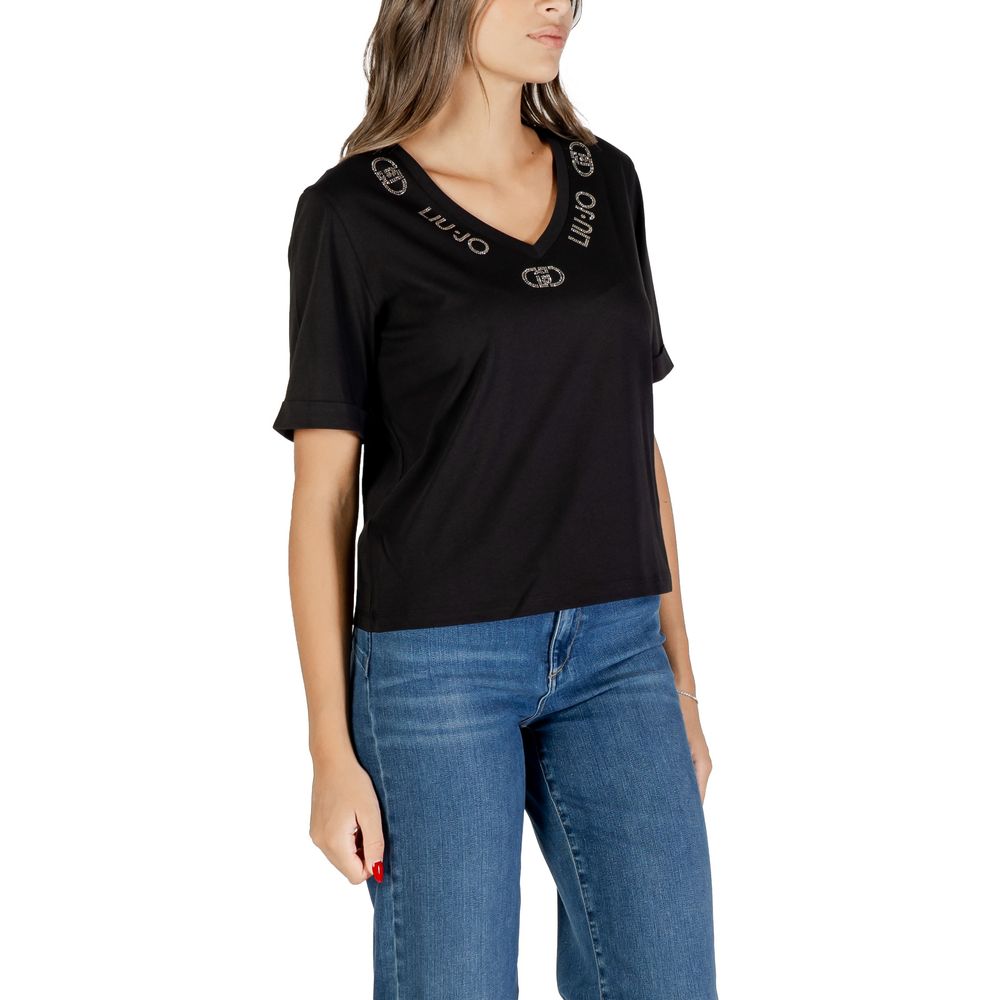 Liu Jo Black Cotton T-Shirt