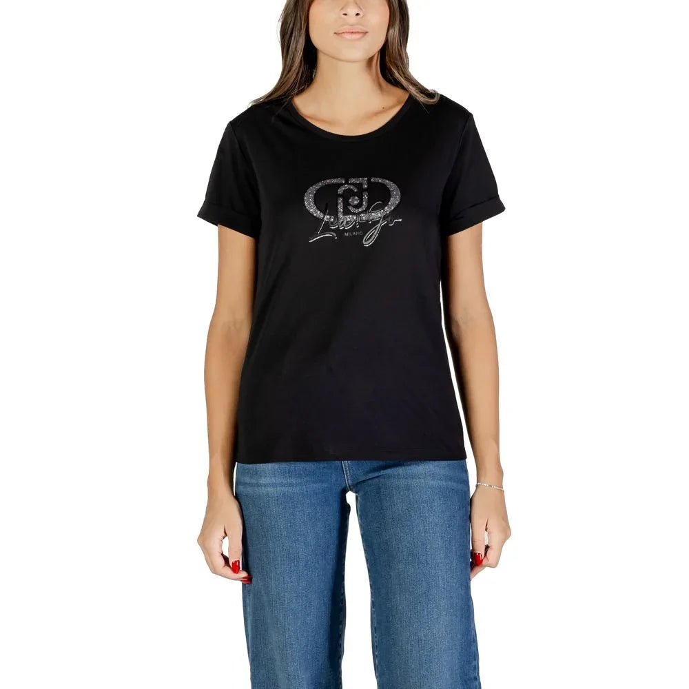 Liu Jo Black Cotton T-Shirt - Zeiniez