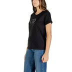 Liu Jo Black Cotton T-Shirt - Zeiniez