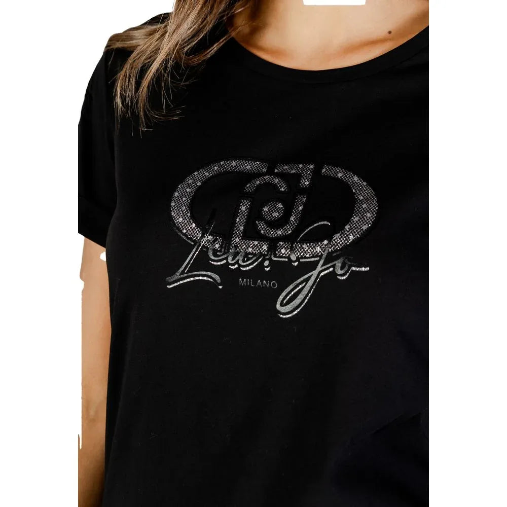 Liu Jo Black Cotton T-Shirt - Zeiniez