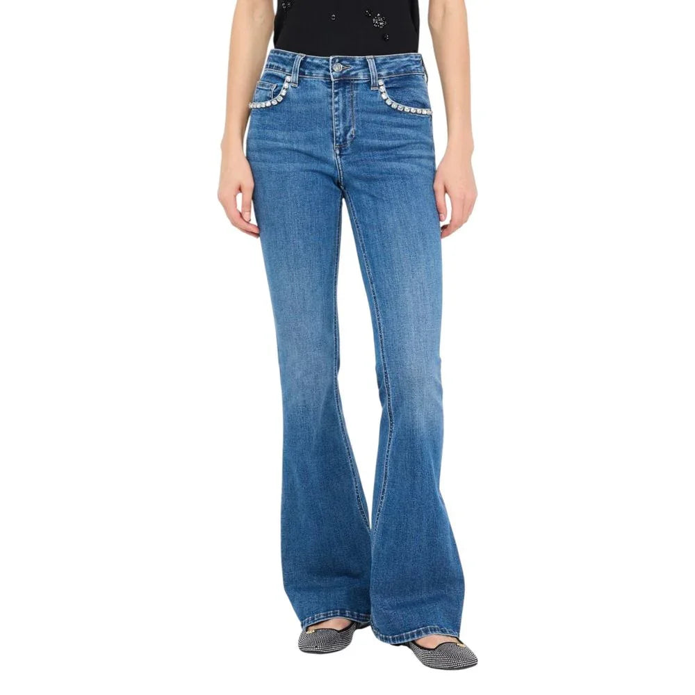 Liu Jo Blue Cotton Bootcut Jeans - Zeiniez