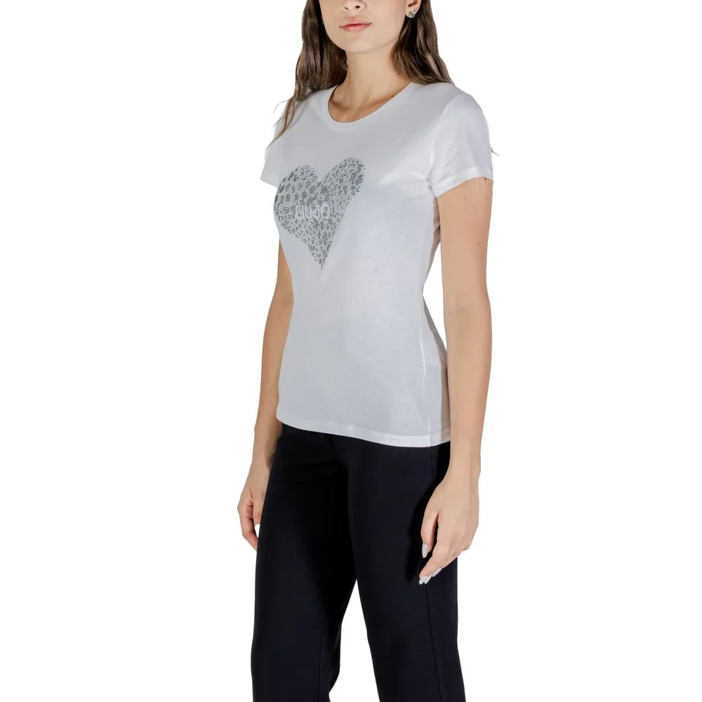 Liu Jo White Cotton T-Shirt - Zeiniez