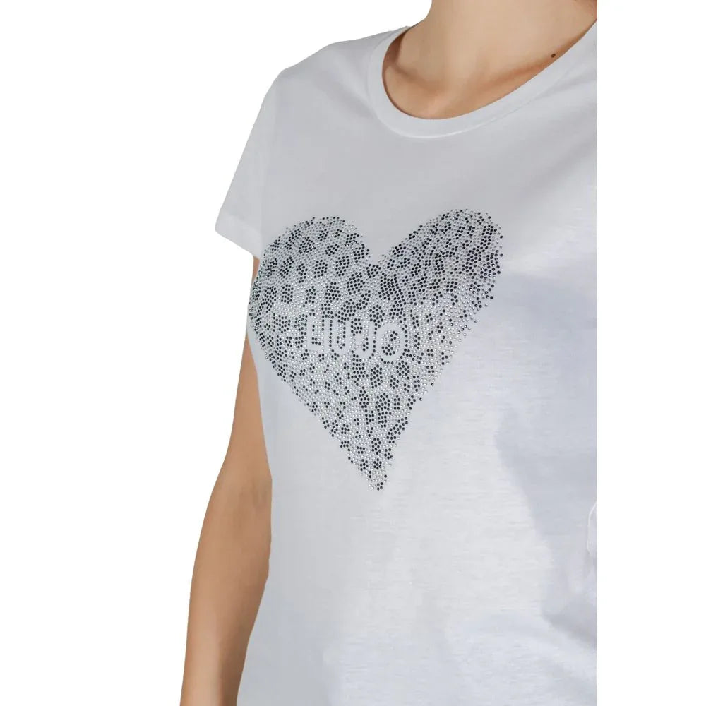 Liu Jo White Cotton T-Shirt - Zeiniez