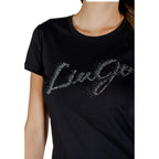 Liu Jo Black Cotton T-Shirt - Zeiniez